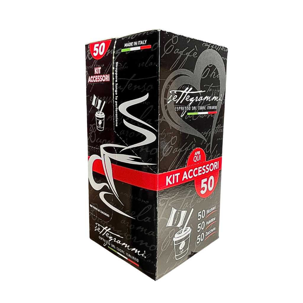 Komplettes Kaffeezubehör-Set, 50-teilig.