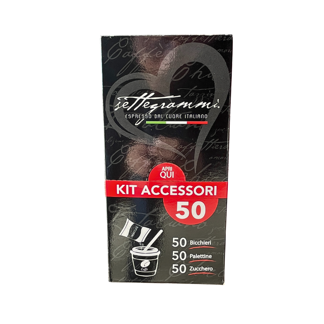 Komplettes Kaffeezubehör-Set, 50-teilig.